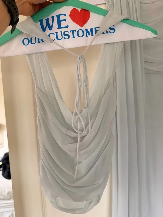 Meshki Light Blue Chiffon Matching Set - Picture 2 of 7